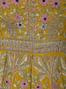 Rich Mustard Yellow Floral Embroidered Design Georgette Peplum Palazzo Suit with Choker Dupatta