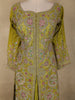 Rich Olive Green Floral Sequins and Beads Embroidered Design Georgette Palazzo Set with Dupatta