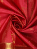 Rich Rani Pink Striped Zari Woven Design Pure Kanchipuram Silk Saree with Zari Border