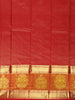 Rich Rani Pink Striped Zari Woven Design Pure Kanchipuram Silk Saree with Zari Border