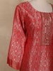 Rich Red Floral Woven Design Banarasi silk Salwar Suit