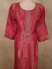 Rich Rosewood Pink Zari Woven Design Tissue Silk Salwar Suit