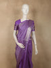 Rich Royal Purple Floral Zari Woven Design Pure Kanchipuram Silk Saree with Zari Border