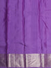 Rich Royal Purple Floral Zari Woven Design Pure Kanchipuram Silk Saree with Zari Border