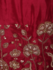 Rich Ruby Wine Red Floral Sequins and Beads Embroidered Design Satin Palazzo Suit with Dupatta