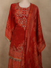 Rich Rusty Maroon Red Floral Printed Design Cotton Palazzo Suit