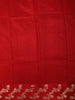 Rich Vermilion Crimson Red Floral Butta Zari Woven Design Pure Banarasi Saree with Floral Vine  Zari Border