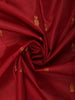 Rich Vermilion Red Butta Zari Woven Design Kanchipuram Silk Saree with Contrast Dual-Tone Paisley Zari Border