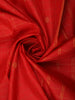 Rich Vermilion Red Checked Zari Woven Design Pure Kanchipuram Silk Saree