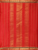 Rich Vermilion Red Checked Zari Woven Design Pure Kanchipuram Silk Saree