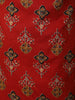 Rich Vermilion Red Floral Printed Design Cotton Straight Cut Salwar Suit with Dupatta