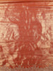 Rich Vermilion Red Floral Zari Woven Design Tissue Banarasi Saree with Scalloped Border