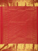 Dark Pink Floral and Leaf Zari Woven Design Pure Kanchipuram Silk Saree with Zari Border
