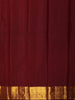 Rich Wine Maroon Floral Zari Woven Design Pure Kanchipuram Silk Saree with Zari Border