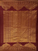 Rich Wine Maroon Peacock Butta Woven Design Pure Kanchipuram Silk Saree with Zari Border