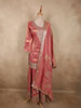 Rose Blush Pink Sequins Embroidered Design Tissue Silk Salwar Palazzo Suit with Dupatta