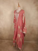 Rose Blush Pink Sequins Embroidered Design Tissue Silk Salwar Palazzo Suit with Dupatta