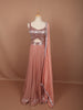 Rose Gold All Over Heavy Sequins Embroidered Design Sequins  Party Wear Lehenga with Matching Dupatta
