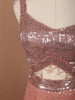 Rose Gold All Over Heavy Sequins Embroidered Design Sequins  Party Wear Lehenga with Matching Dupatta