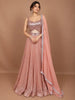 Rose Gold All Over Heavy Sequins Embroidered Design Sequins  Party Wear Lehenga with Matching Dupatta