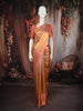 Rose Gold Floral Zari Woven Design Pure Kanchipuram Silk Saree with Contrast Zari Border