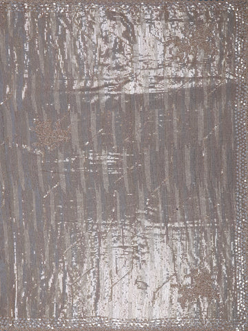 Rose Gold Sequins Embroidered Georgette Saree - Diadem