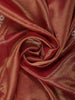 Rose Gold Floral Embroidered Design Tissue Silk Saree with Designer Border
