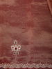 Rose Gold Floral Embroidered Design Tissue Silk Saree with Designer Border