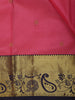 Rose Pink Butta Woven Design Kanchipuram Silk Saree with Contrast Border