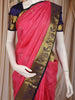 Rose Pink Butta Woven Design Kanchipuram Silk Saree with Contrast Border