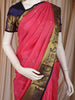 Rose Pink Butta Woven Design Kanchipuram Silk Saree with Contrast Border