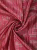 Rose Pink Checked Zari Woven Kanchipuram Silk Saree