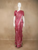 Rose Pink Checked Zari Woven Kanchipuram Silk Saree