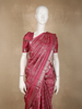 Rose Pink Checked Zari Woven Kanchipuram Silk Saree