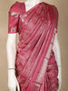 Rose Pink Checked Zari Woven Kanchipuram Silk Saree