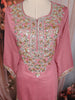 Rose Pink Embroidered Cotton Sharara Salwar Suit