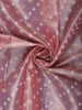Rose Pink Floral Brocade Design Semi Tissue Saree - Diadem