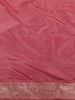 Rose Pink Floral  Butta Zari Woven Design Pure Banarasi Silk Saree with Rich Zari Border