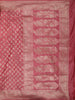 Rose Pink Floral  Butta Zari Woven Design Pure Banarasi Silk Saree with Rich Zari Border