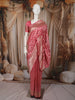 Rose Pink Floral  Butta Zari Woven Design Pure Banarasi Silk Saree with Rich Zari Border