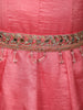 Rose Pink Floral Embroidered Design Satin Kids Patiala Salwar Suit With Dupatta