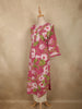 Rose Pink Floral Printed Design Cotton Salwar Suit