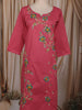 Rose Pink Floral Printed Design Cotton Straight Cut Salwar Suit