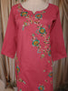 Rose Pink Floral Printed Design Cotton Straight Cut Salwar Suit