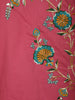 Rose Pink Floral Printed Design Cotton Straight Cut Salwar Suit