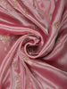 Rose Pink Floral Sequins and Beads Embroidered Design Pure Organza Saree with Scalloped Border