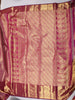 Rose Pink Floral Vine Zari Woven Design Pure Kanchipuram Silk Saree with Matching Zari Border