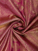 Rose Pink Floral Vine Zari Woven Design Pure Kanchipuram Silk Saree with Matching Zari Border