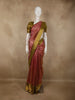 Rose Pink Floral Zari Woven Design Pure Kanchipuram Silk Saree with Contrast Zari Border