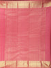 Rose Pink Leaf Butta Woven Design Pure Kanchipuram Silk Saree with Zari Border